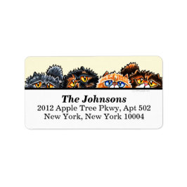 キュートな猫ペルシャとクリーム ラベル