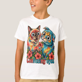 キュートな猫好きのためのシャム猫とシャルトレックスの魅力的なデザイン Tシャツ