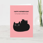 キュートな猫母の日 カード (正面)