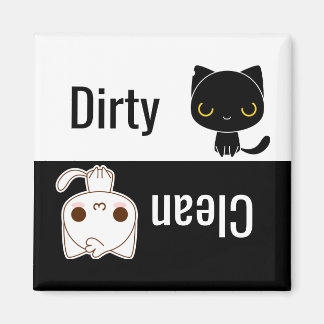 キュートな猫汚れクリーン食器洗浄機 マグネット