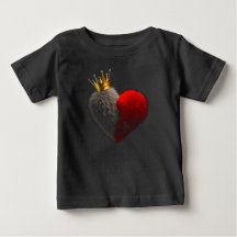 キュートな王冠とハートのグラフィック キッズTシャツ | Royal Heart