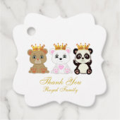 キュートな王様が白い熊に感謝 フェイバータグ (正面)