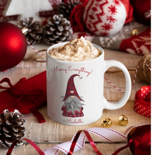 キュートな田舎風のクリスマスノームエルフ コーヒーマグカップ