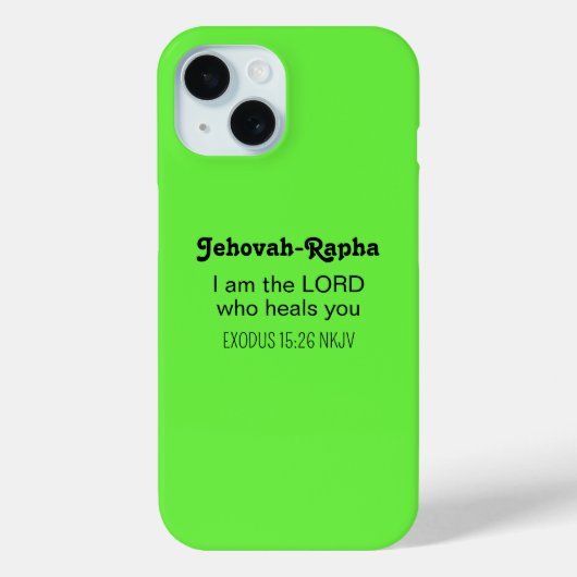 キュートな癒しの聖書の言葉 ライムグリーン キリスト教 Case-Mate iPhoneケース (裏面)