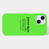 キュートな癒しの聖書の言葉 ライムグリーン キリスト教 Case-Mate iPhoneケース (裏面 (横))