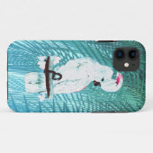 キュートな白いコカトゥー熱帯パーム葉 Case-Mate iPhoneケース (裏面(横))