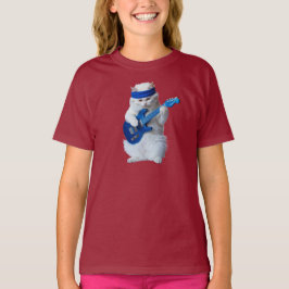 キュートな白いペルシャのロックスターキッズ用 Tシャツ