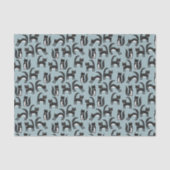 キュートな白黒のタキシード猫の柄 薄葉紙 (正面)