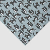 キュートな白黒のタキシード猫の柄 薄葉紙 (詳細)