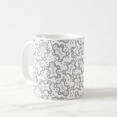 キュートな白黒クリスマスジンジャーブレッド コーヒーマグカップ (正面左)