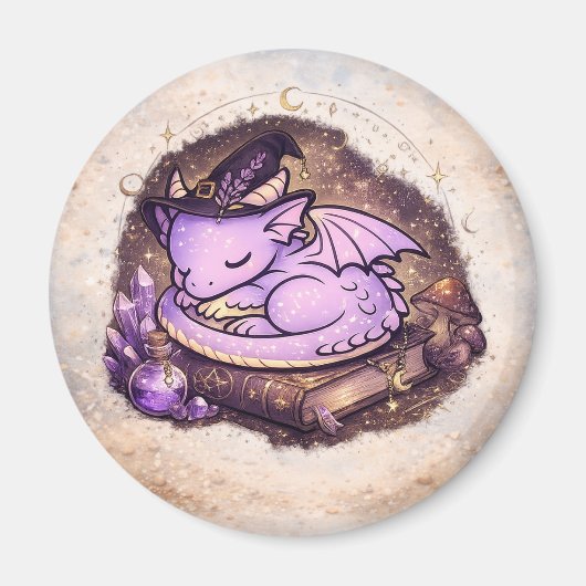 キュートな眠れるドラゴンウィッチ マグネット (正面)