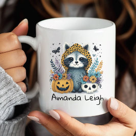 キュートな秋のアライグマのハロウィンマグカップ コーヒーマグカップ
