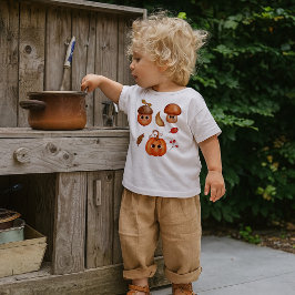 キュートな秋の友達のトドラーTシャツ | かわいい秋 トドラーTシャツ