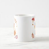 キュートな秋の狐の水彩コーヒー コーヒーマグカップ (中央)