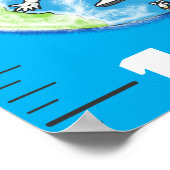 キュートな科学の漫画の成長図 ポスター (角)