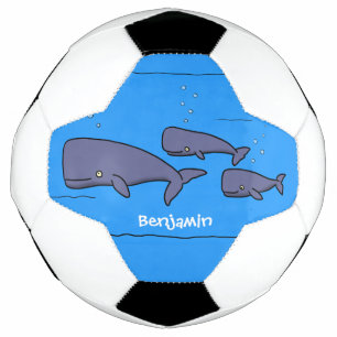 キュートな移行性のクジライラストレーション サッカーボール
