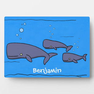 キュートな移行性のクジライラストレーション フォトプラーク