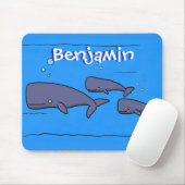 キュートな移行性のクジライラストレーション マウスパッド (マウス)