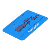 キュートな移行性のクジライラストレーション マグネット (左側)