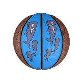 キュートな移行性のクジライラストレーション ミニバスケットボール (縦)