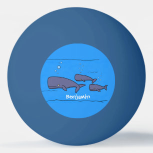 キュートな移行性のクジライラストレーション 卓球ボール