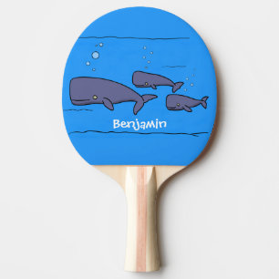 キュートな移行性のクジライラストレーション 卓球ラケット