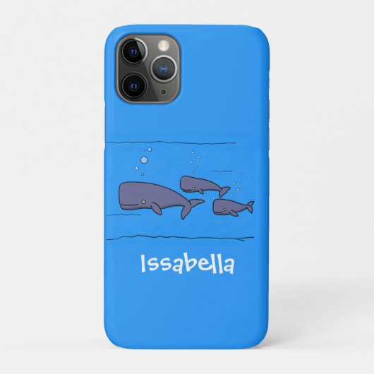 キュートな移行性のクジライラストレーション Case-Mate iPhoneケース (裏)