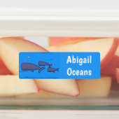 キュートな移行性のクジラパーソナライズされた ラベル (貼付)