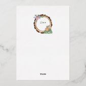 キュートな素朴クリスマスキャッツウッドフレーム金箔 箔シーズンカード (裏面)