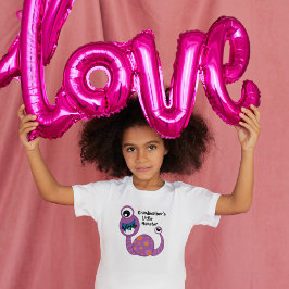 キュートな紫色のサイクロプスモンスタおもしろいーおもしろい子供へ Tシャツ