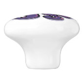 キュートな紫色のタコのサンダー_コーブ セラミックノブ (側面)