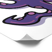 キュートな紫色のタコのサンダー_コーブ ポスター (角)