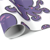 キュートな紫色のタコのサンダー_コーブ ラッピングペーパー (ロールコーナー)