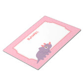 キュートな紫色のトリケラトプス子供へ恐竜 ノートパッド (アングル)