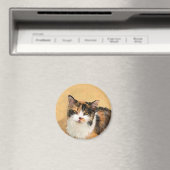 キュートな絵画オリジナルの猫アート マグネット (インサイチュ (食洗機))