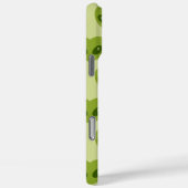 キュートな緑のハート型エイリアンヘッドパターン Case-Mate iPhoneケース (裏面 / 右)