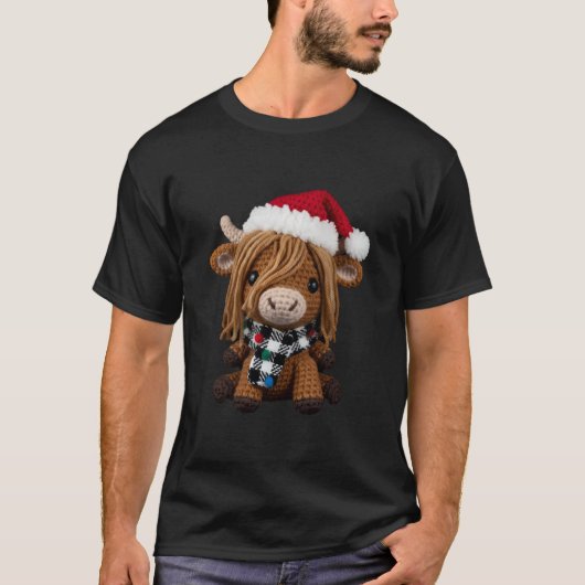 キュートな編みぐるみハイランドコウ Tシャツ (正面)
