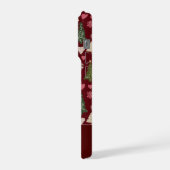 キュートな編み物クリスマスツリーとハート柄 iPhoneケース (左側面)