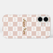 キュートな美意識の市松模様 チェッカーボード柄 Case-Mate iPhoneケース (裏面 (横))