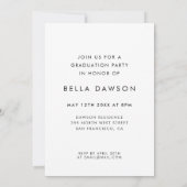 キュートな脚本卒業式パーティーの招待状 案内状 (裏面)