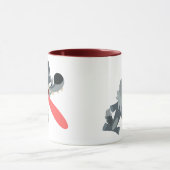 キュートな興奮したマンガ・ウルフ マグカップ (中央)