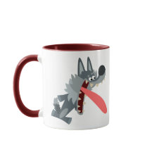 キュートな興奮したマンガ・ウルフ