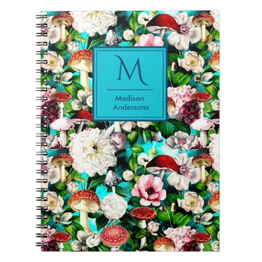 キュートな花きのこ青庭 ノートブック (正面)