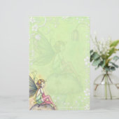 キュートな花の妖精のファンシー文房具 便箋 (スタンド正面)
