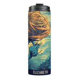 キュートな花を断熱マグの胸当て タンブラー