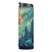 キュートな花を断熱マグの胸当て タンブラー (回転右)