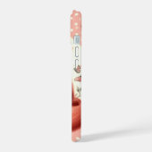 キュートな花柄の子ギツネ iPhone 15ケース (左側面)