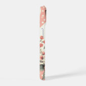 キュートな花柄の子ギツネ iPhone 15ケース (右側面)