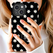 キュートな花柄 ブラックグラスリリー モノグラム Case-Mate iPhoneケース