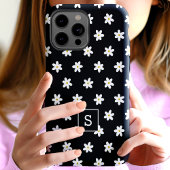 キュートな花柄 ブラックグラスリリー モノグラム Case-Mate iPhoneケース